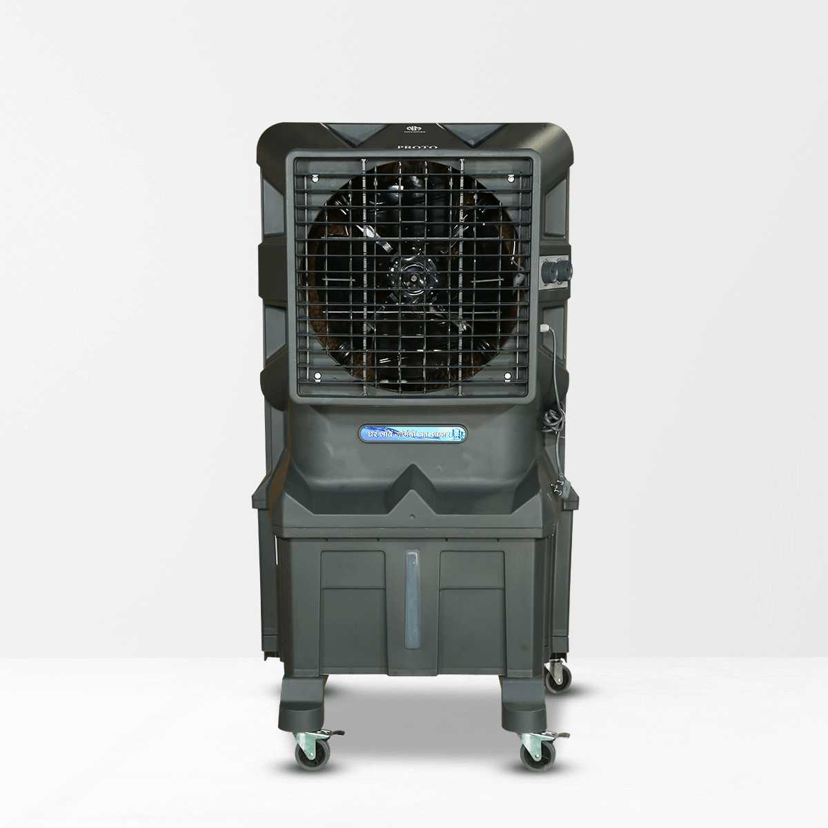 Novamax Proto 75 L Commercial Air Cooler For Office/Home With 1-Side Honeycomb Cooling Pads, Powerful Air Throw With Dust Filter & Mosquito Net (Grey)