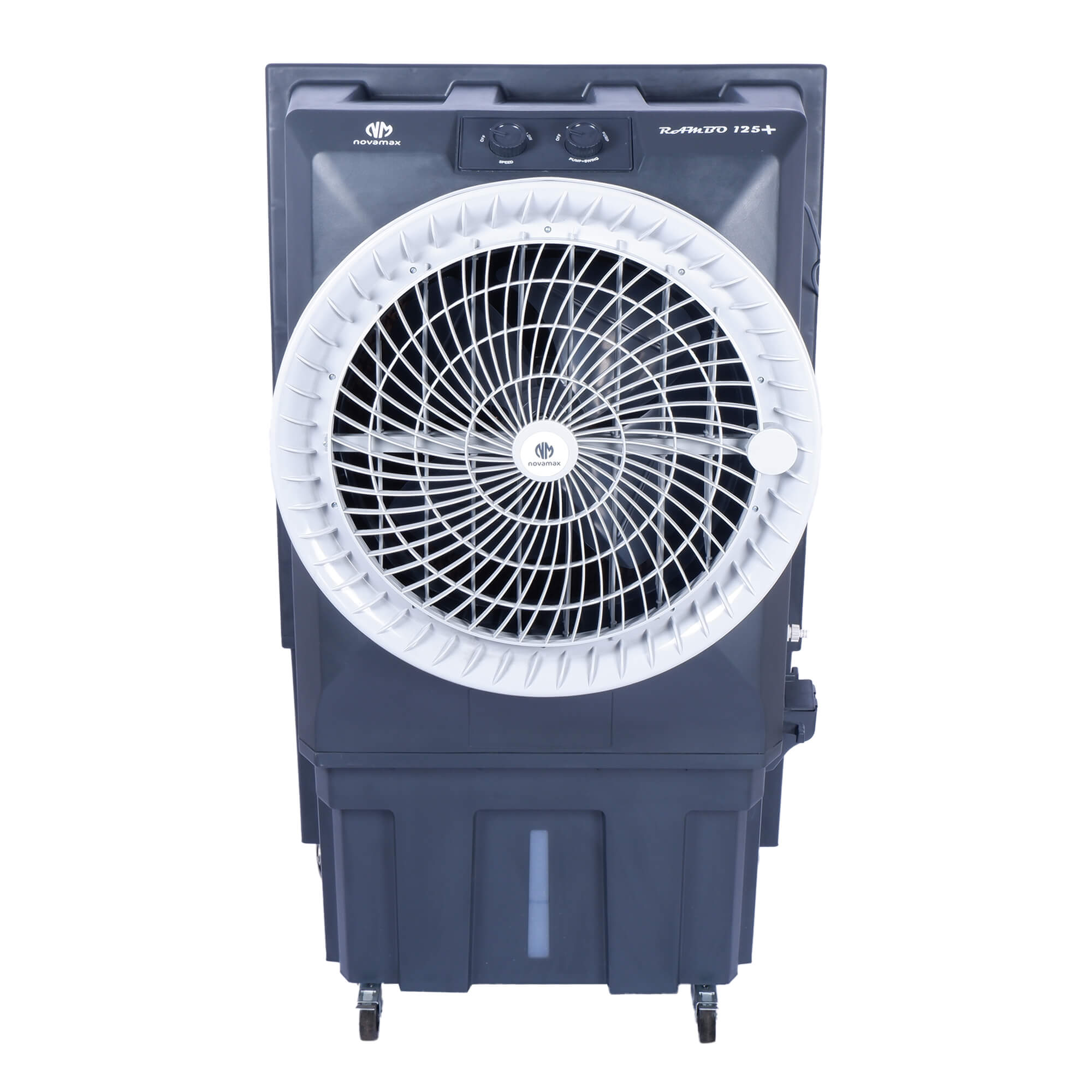 Rambo 125 Plus (Grey, Rambo 125 Ltr Plus Air Cooler With Honeycomb Cooling & Auto Swing Technology)