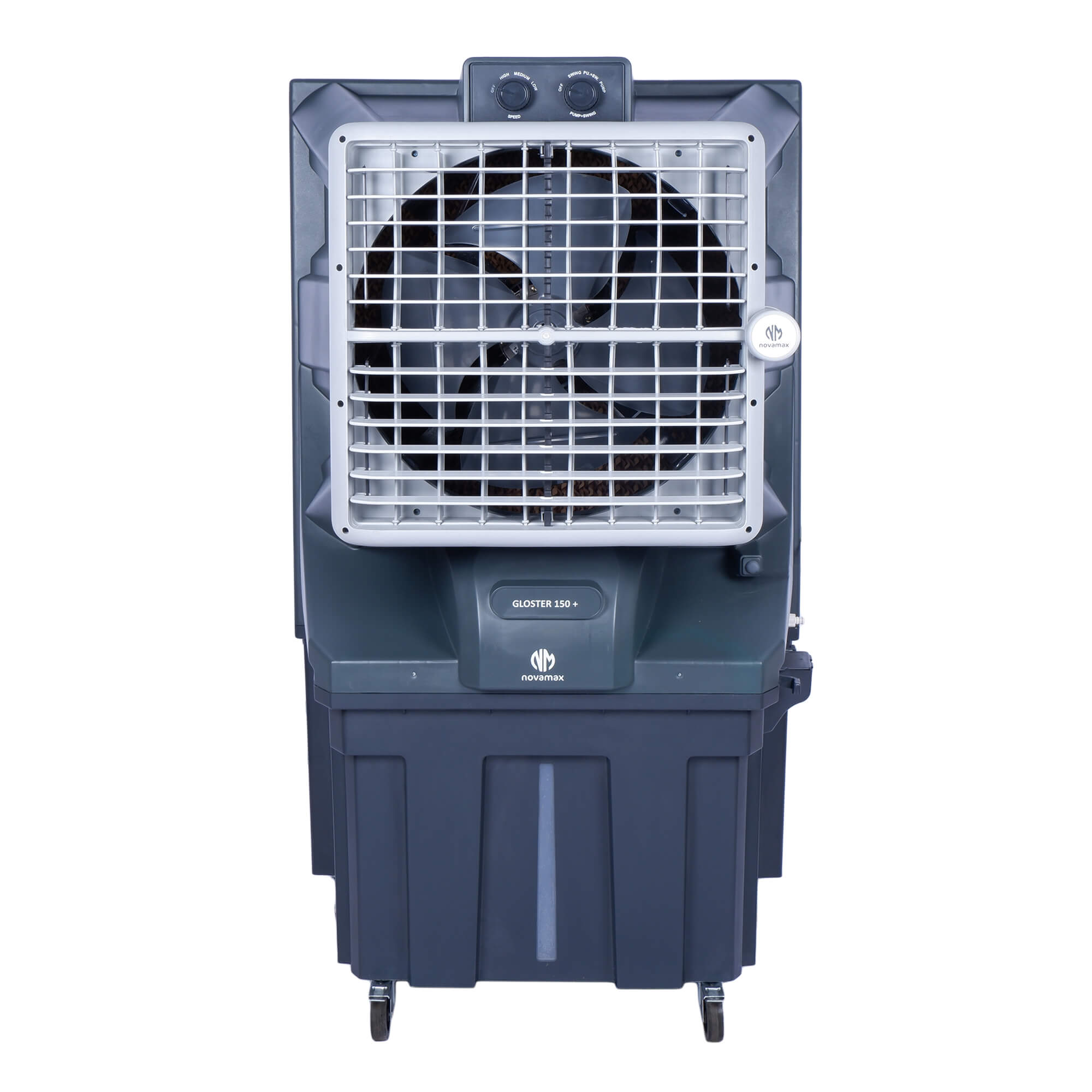 GLOSTER 150+ (Grey, Gloster 150 L Air Cooler With Powerful Air Throw, Honeycomb Cooling & Auto Swing Technology)